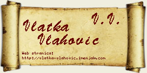 Vlatka Vlahović vizit kartica